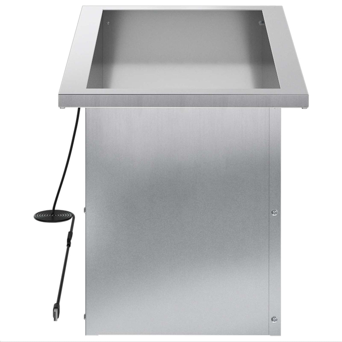 vidaXL Donica ogrodowa z oświetleniem LED srebrny 30 x 60 x 30 cm