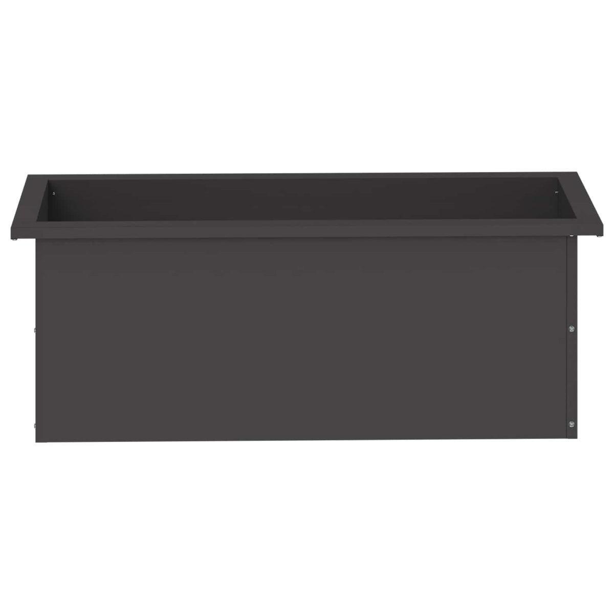 vidaXL Donica ogrodowa z oświetleniem LED Czarny 30 x 80 x 30 cm Stal