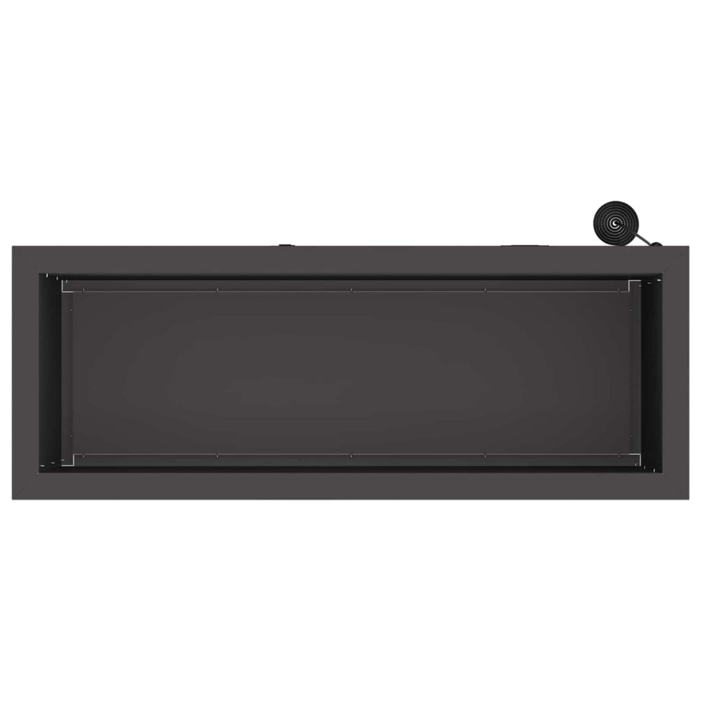 vidaXL Donica ogrodowa z oświetleniem LED Czarny 30 x 80 x 30 cm Stal