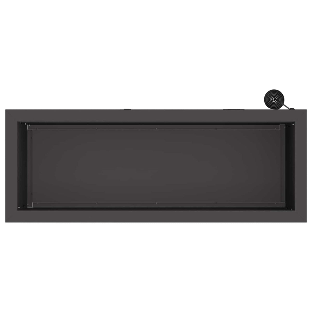 vidaXL Donica ogrodowa z oświetleniem LED Czarny 30 x 80 x 30 cm Stal