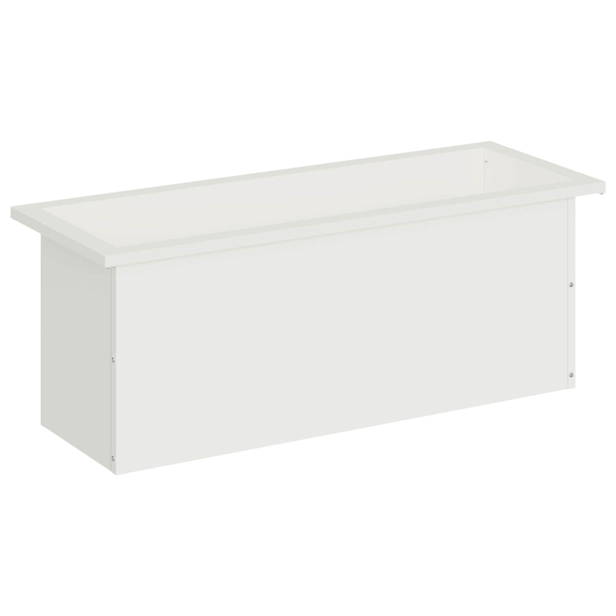 vidaXL Donica ogrodowa z oświetleniem LED Biały 30 x 80 x 30 cm Stal