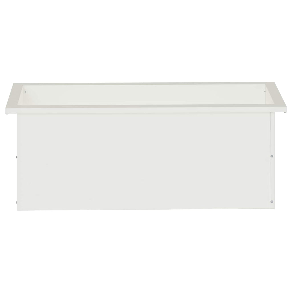 vidaXL Donica ogrodowa z oświetleniem LED Biały 30 x 80 x 30 cm Stal