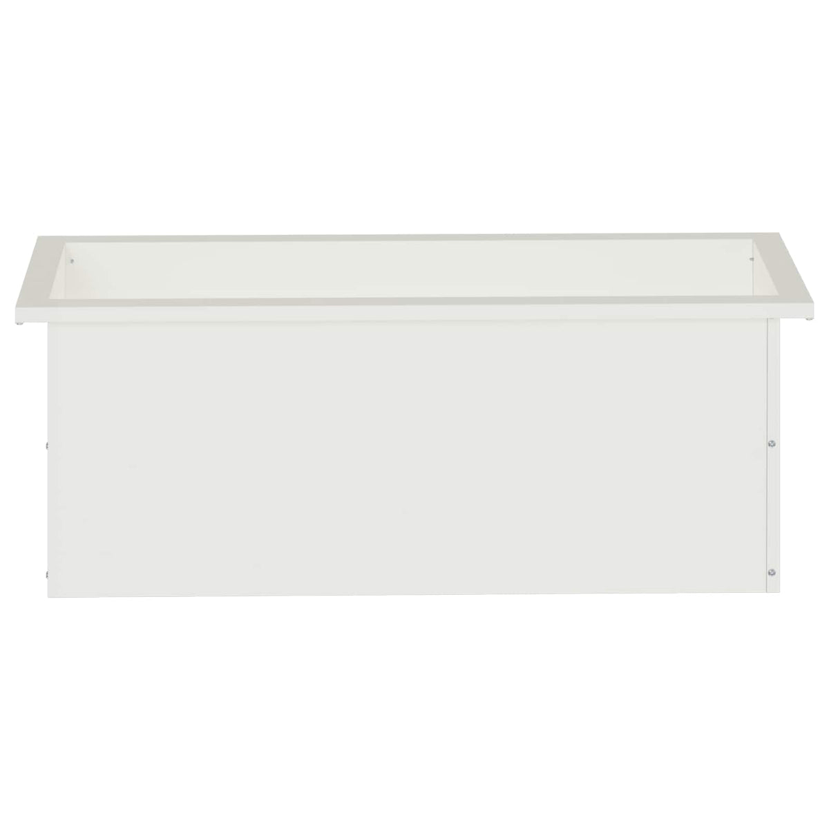 vidaXL Donica ogrodowa z oświetleniem LED Biały 30 x 80 x 30 cm Stal