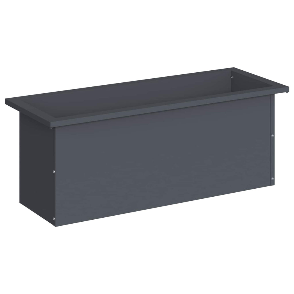 vidaXL Donica ogrodowa z oświetleniem LED Antracyt 30 x 80 x 30 cm