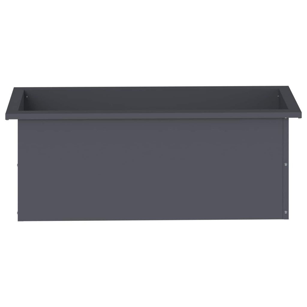 vidaXL Donica ogrodowa z oświetleniem LED Antracyt 30 x 80 x 30 cm