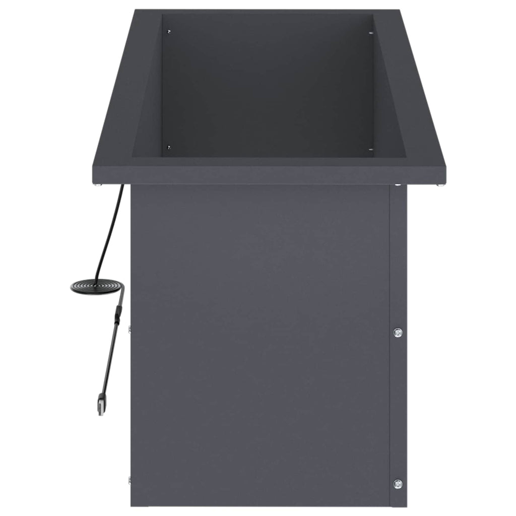 vidaXL Donica ogrodowa z oświetleniem LED Antracyt 30 x 80 x 30 cm
