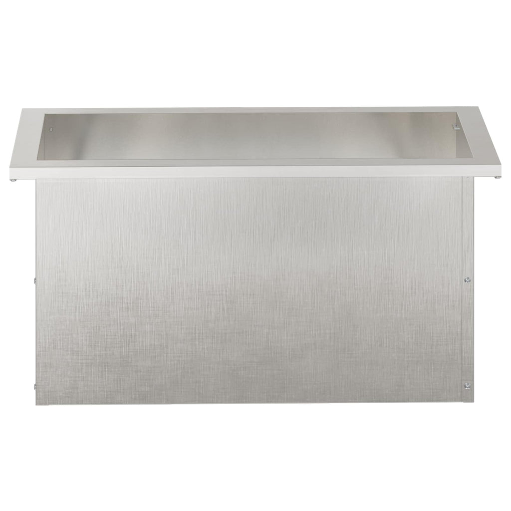 vidaXL Donica ogrodowa z oświetleniem LED srebrny 30 x 80 x 30 cm