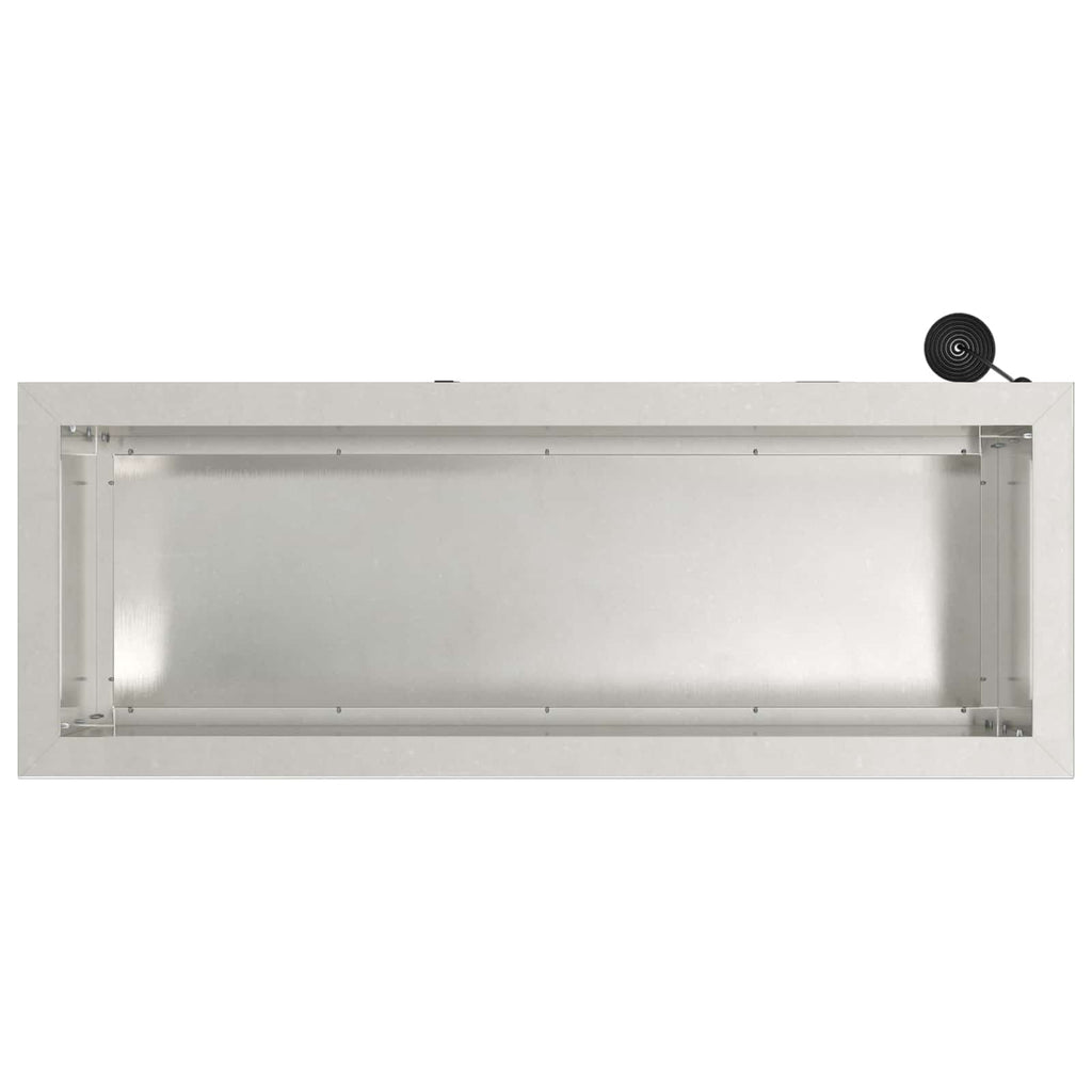 vidaXL Donica ogrodowa z oświetleniem LED srebrny 30 x 80 x 30 cm