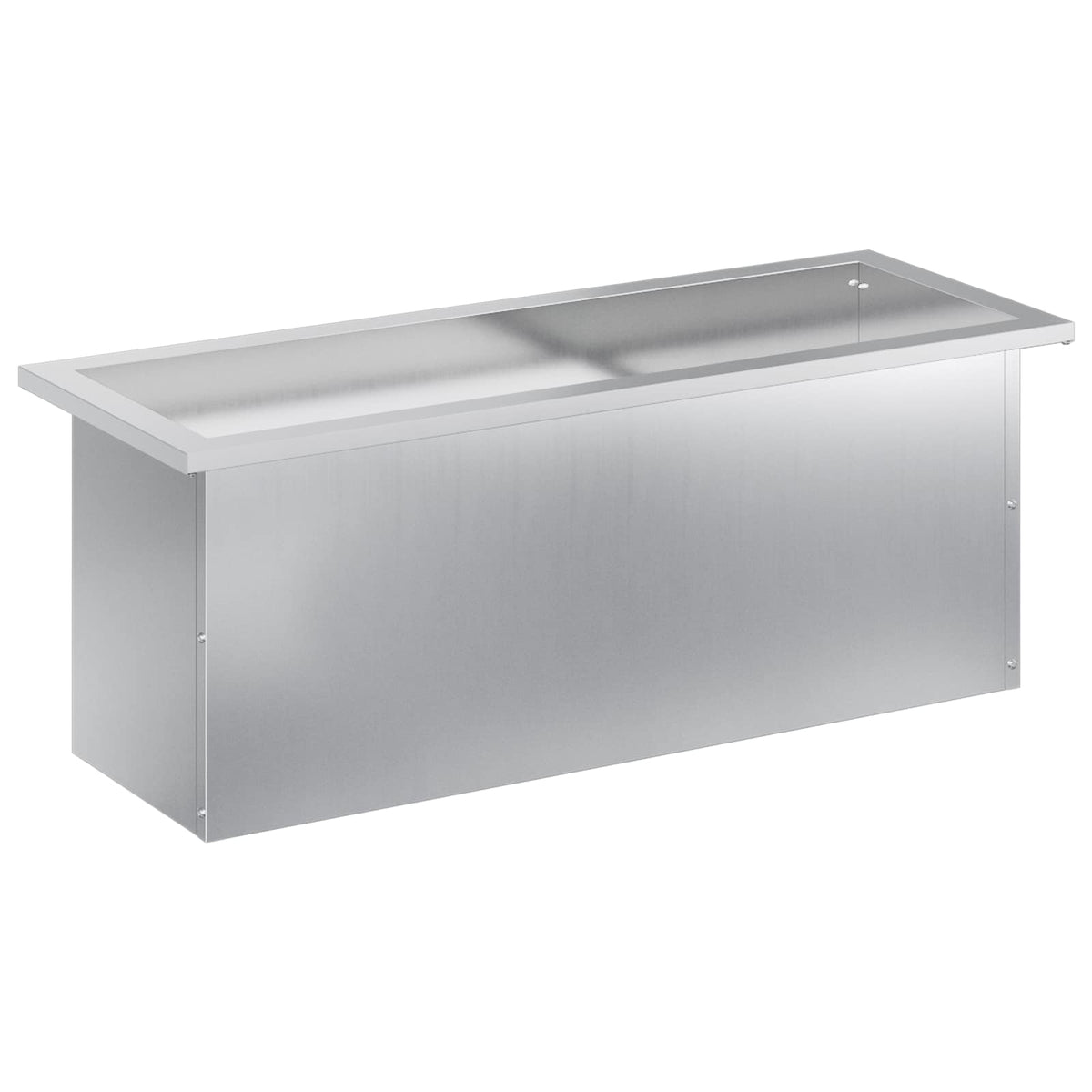 vidaXL Donica ogrodowa z oświetleniem LED srebrny 30 x 80 x 30 cm