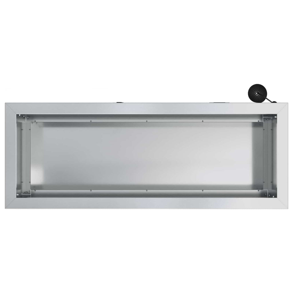 vidaXL Donica ogrodowa z oświetleniem LED srebrny 30 x 80 x 30 cm