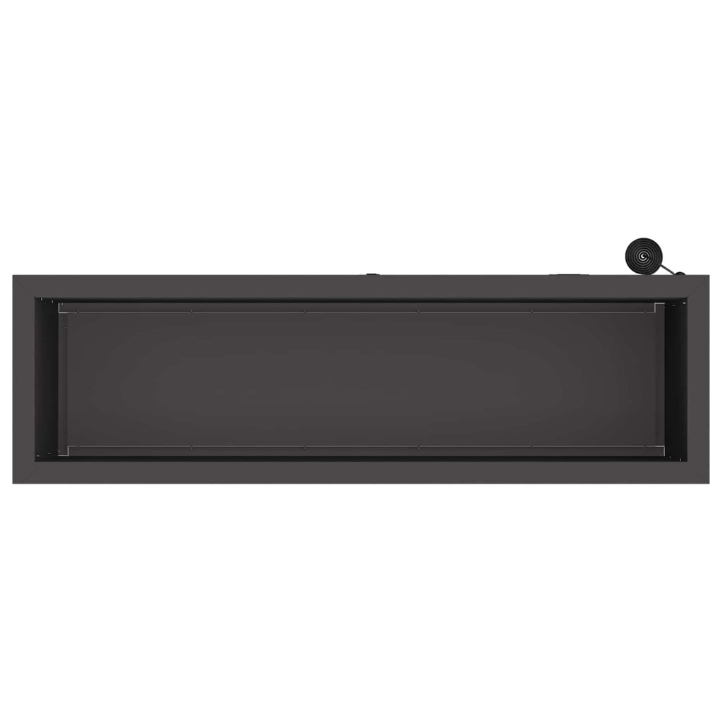 vidaXL Donica ogrodowa z oświetleniem LED Czarny 30 x 100 x 30 cm Stal