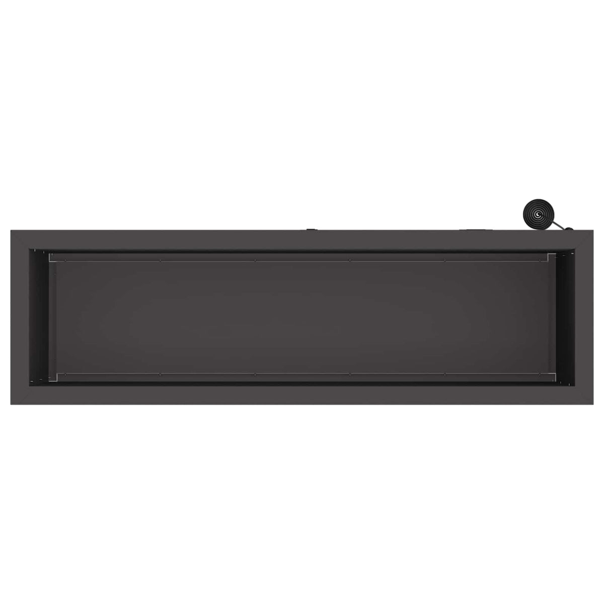 vidaXL Donica ogrodowa z oświetleniem LED Czarny 30 x 100 x 30 cm Stal