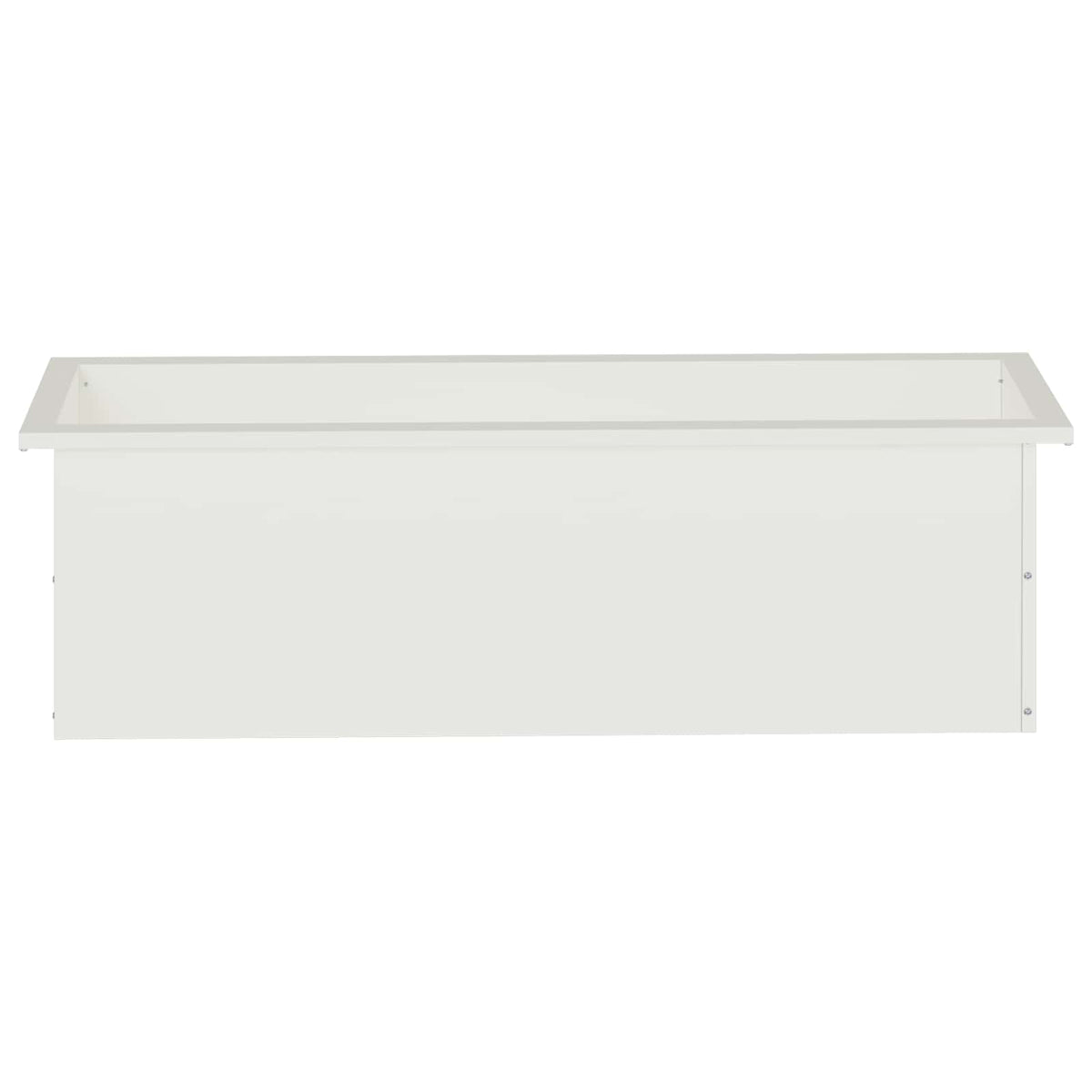 vidaXL Donica ogrodowa z oświetleniem LED Biały 30 x 100 x 30 cm Stal