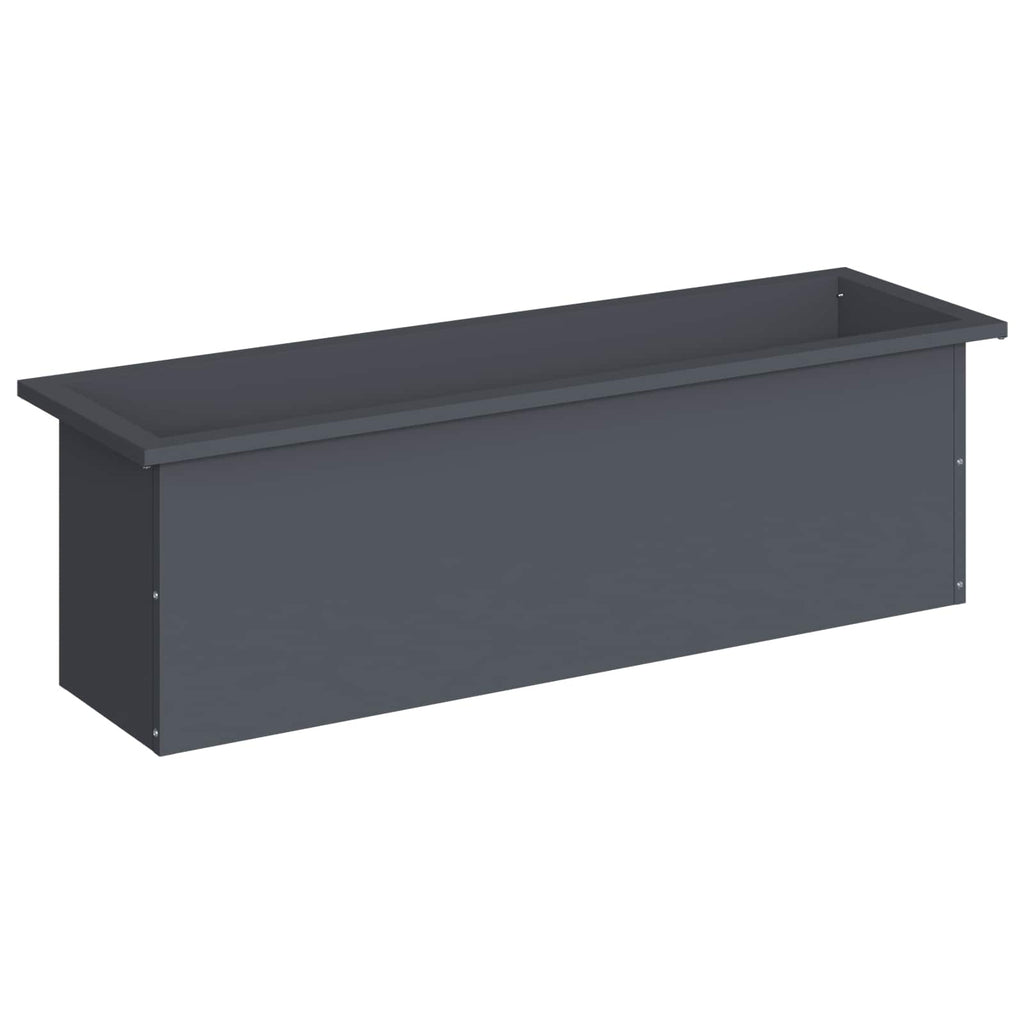 vidaXL Donica ogrodowa z oświetleniem LED Antracyt 30 x 100 x 30 cm