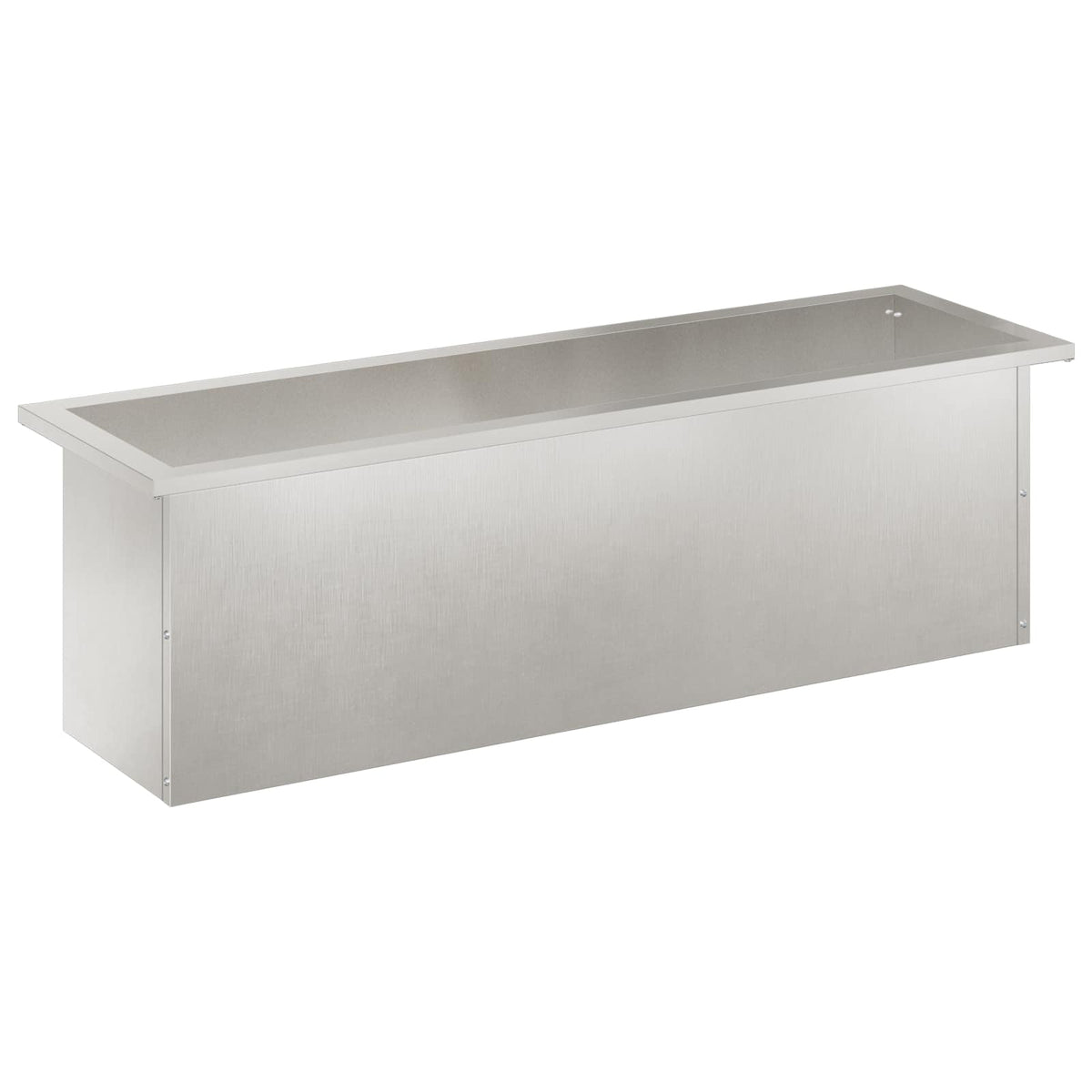 vidaXL Donica ogrodowa z oświetleniem LED srebrny 30 x 100 x 30 cm