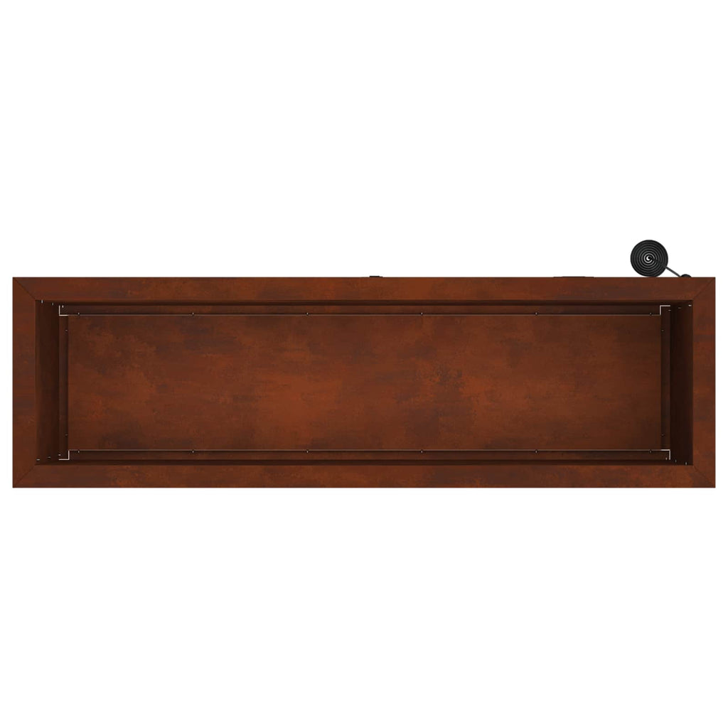 vidaXL Donica ogrodowa z oświetleniem LED Rdzawy 30 x 100 x 30 cm