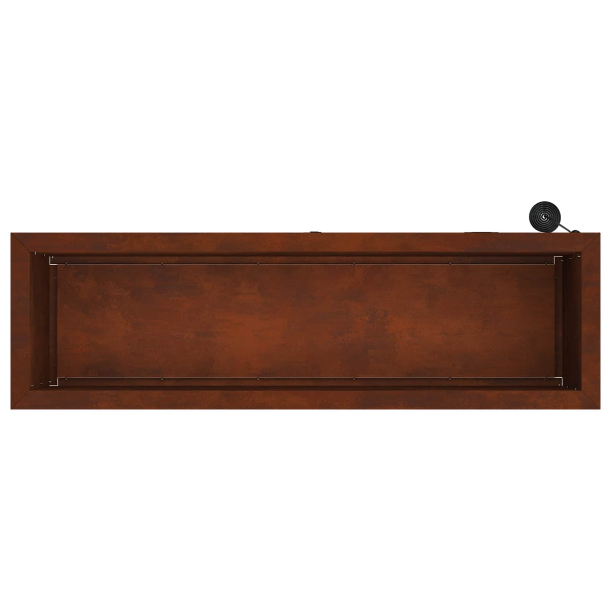 vidaXL Donica ogrodowa z oświetleniem LED Rdzawy 30 x 100 x 30 cm
