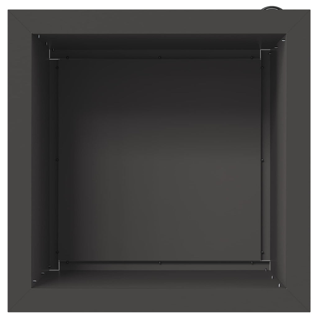 vidaXL Donica ogrodowa z oświetleniem LED Czarny 40 x 40 x 40 cm Stal