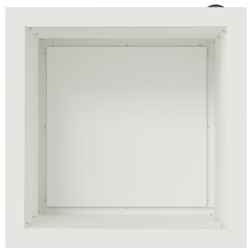 vidaXL Donica ogrodowa z oświetleniem LED 2 szt. Biały 40 x 40 x 40 cm