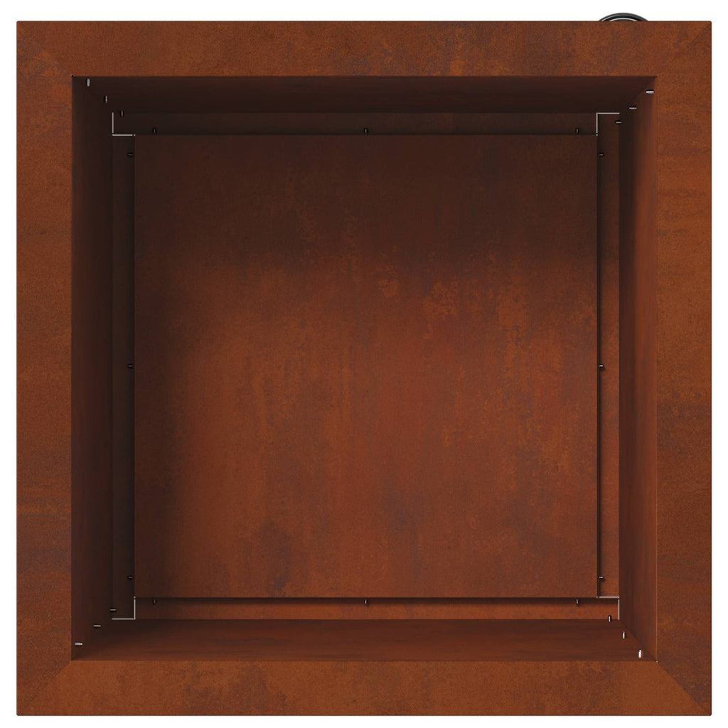 vidaXL Donica ogrodowa z oświetleniem LED Rdzawy 40 x 40 x 40 cm