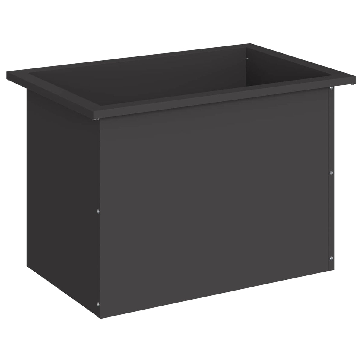 vidaXL Donica ogrodowa z oświetleniem LED Czarny 40 x 60 x 40 cm Stal