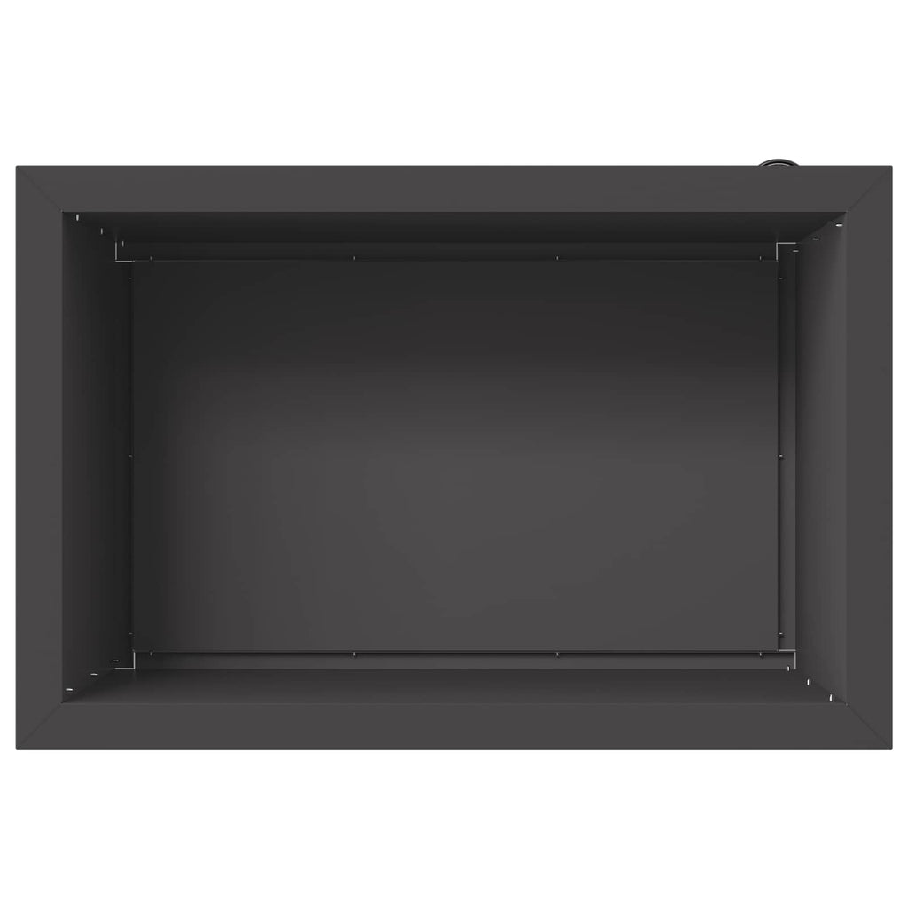vidaXL Donica ogrodowa z oświetleniem LED Czarny 40 x 60 x 40 cm Stal