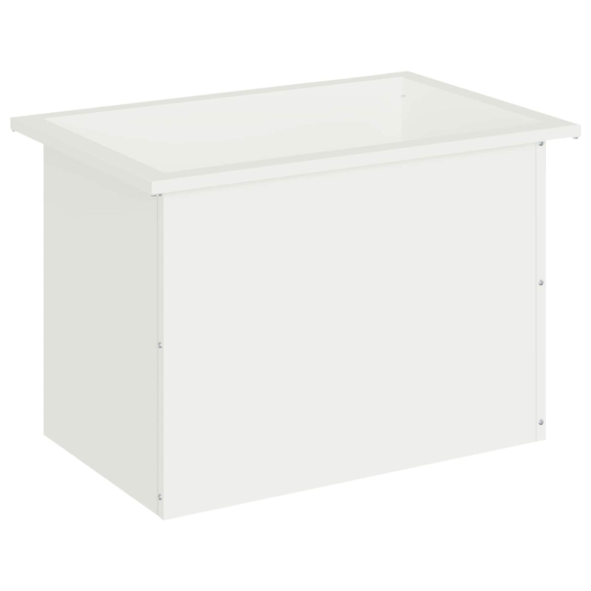 vidaXL Donica ogrodowa z oświetleniem LED Biały 40 x 60 x 40 cm Stal