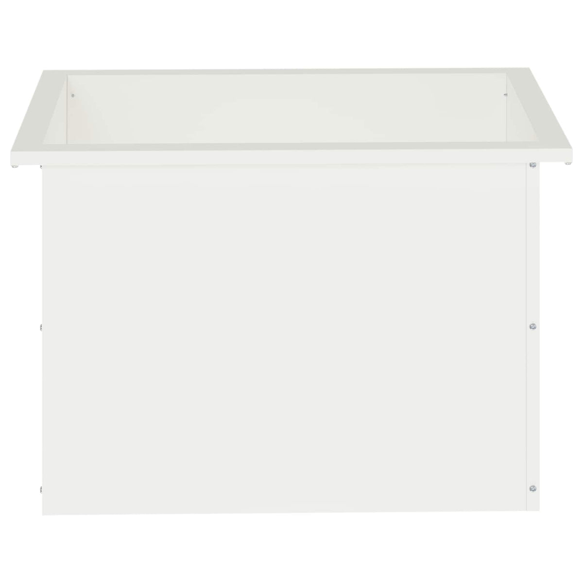 vidaXL Donica ogrodowa z oświetleniem LED Biały 40 x 60 x 40 cm Stal