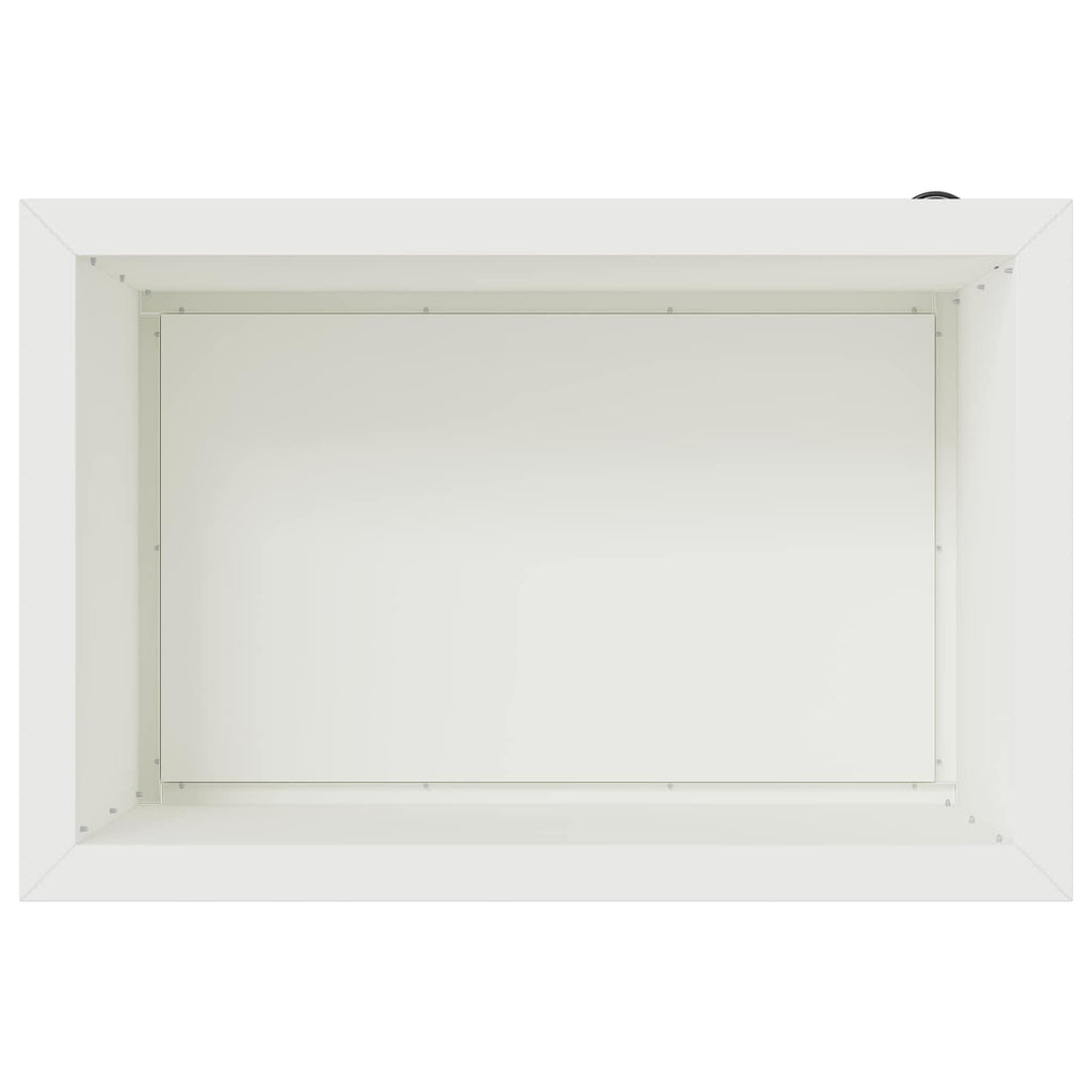 vidaXL Donica ogrodowa z oświetleniem LED Biały 40 x 60 x 40 cm Stal