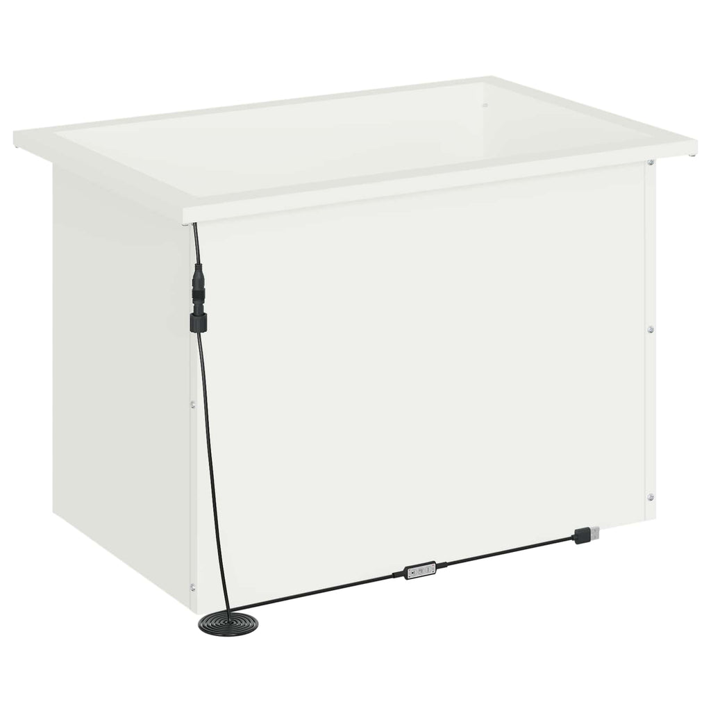 vidaXL Donica ogrodowa z oświetleniem LED 2 szt. Biały 40 x 60 x 40 cm