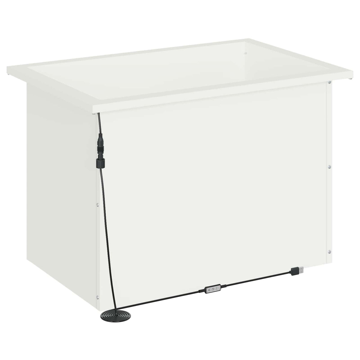 vidaXL Donica ogrodowa z oświetleniem LED 2 szt. Biały 40 x 60 x 40 cm