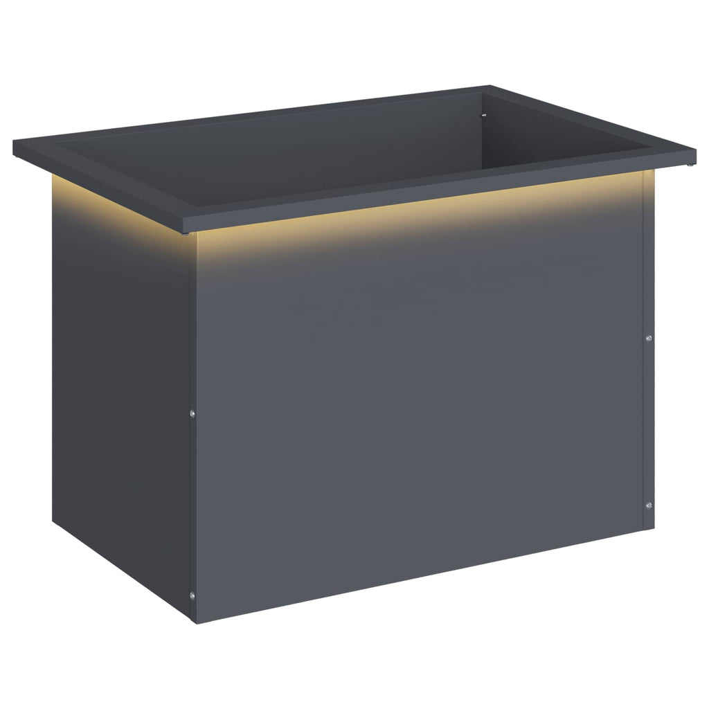 vidaXL Donica ogrodowa z oświetleniem LED Antracyt 40 x 60 x 40 cm