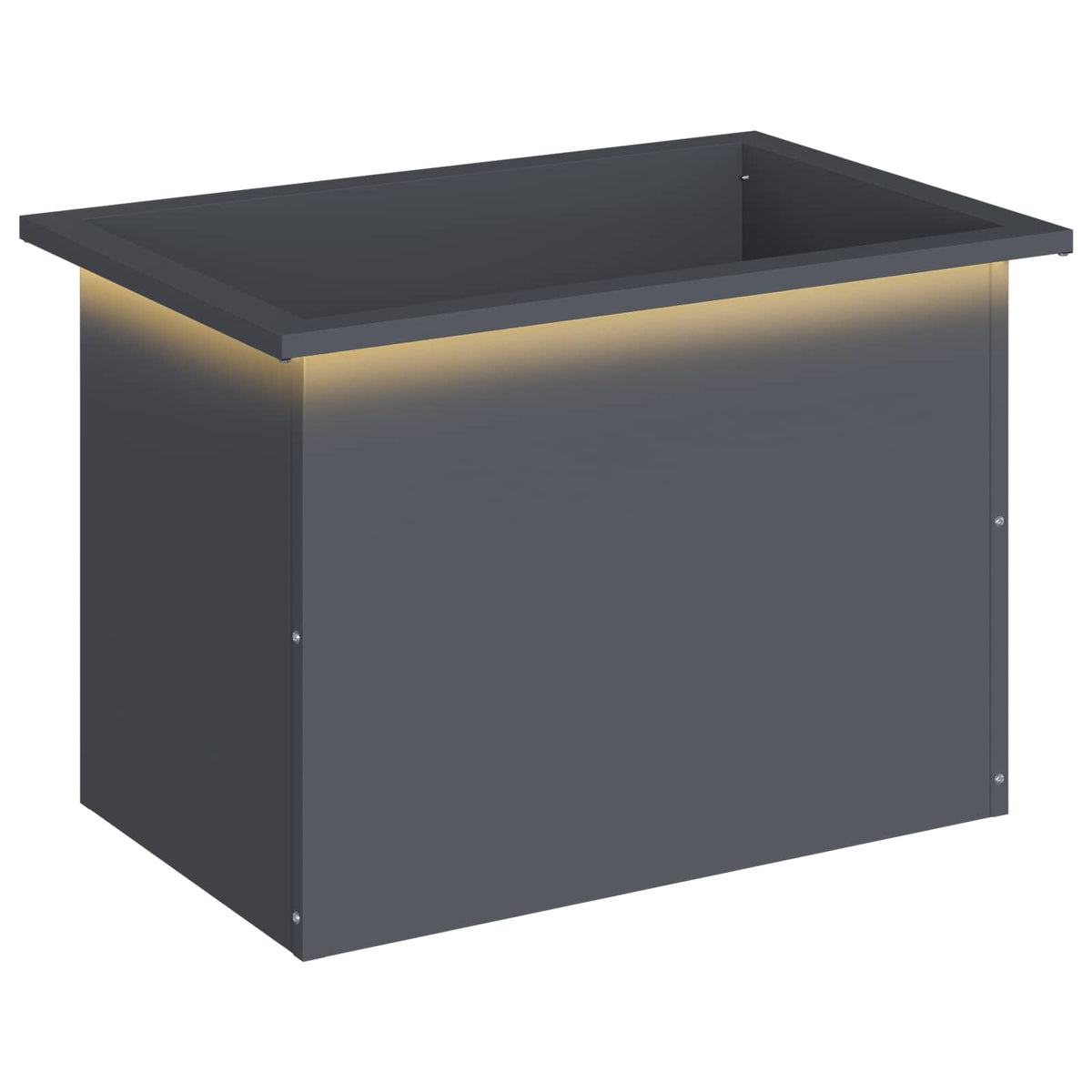 vidaXL Donica ogrodowa z oświetleniem LED Antracyt 40 x 60 x 40 cm