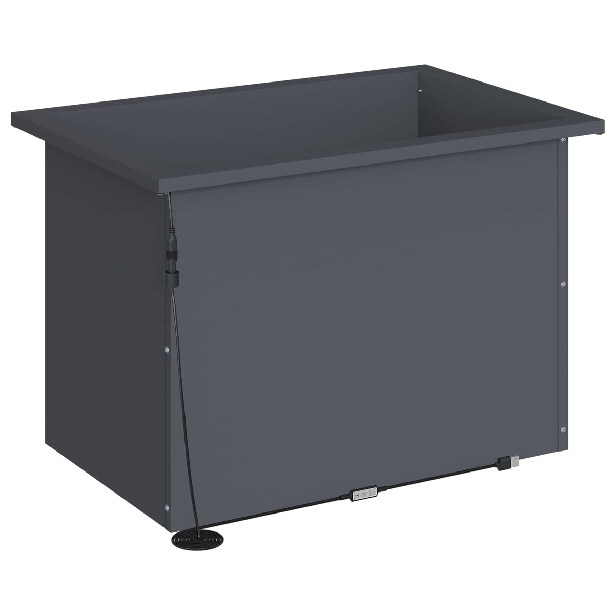 vidaXL Donica ogrodowa z oświetleniem LED Antracyt 40 x 60 x 40 cm