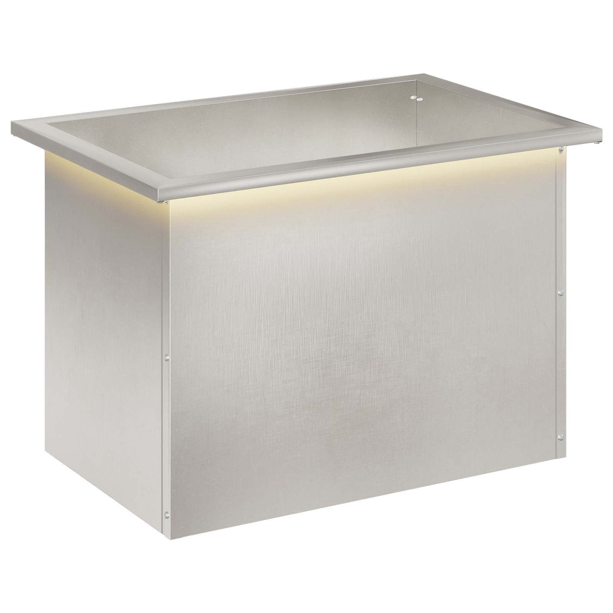 vidaXL Donica ogrodowa z oświetleniem LED srebrny 40 x 60 x 40 cm