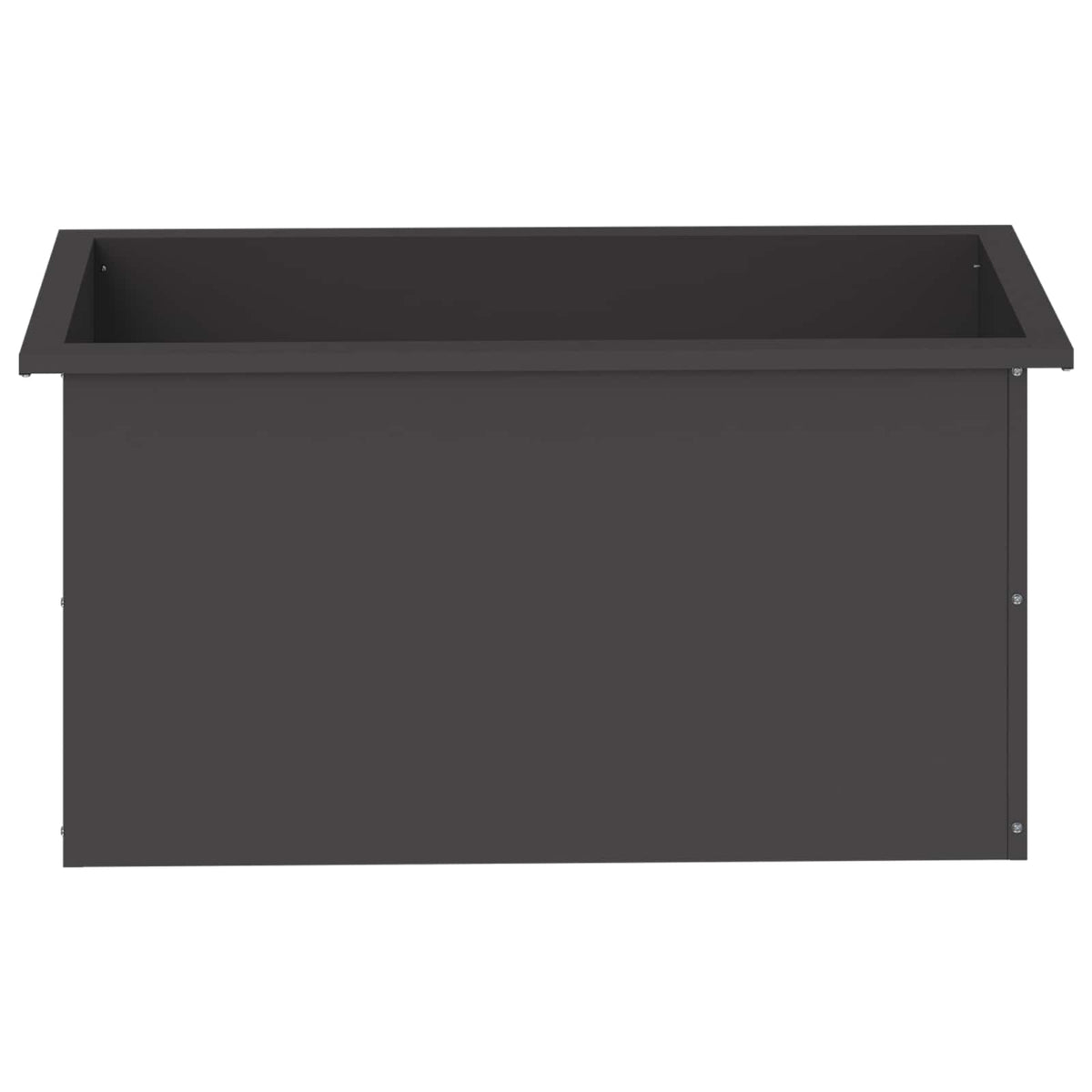 vidaXL Donica ogrodowa z oświetleniem LED Czarny 40 x 80 x 40 cm Stal