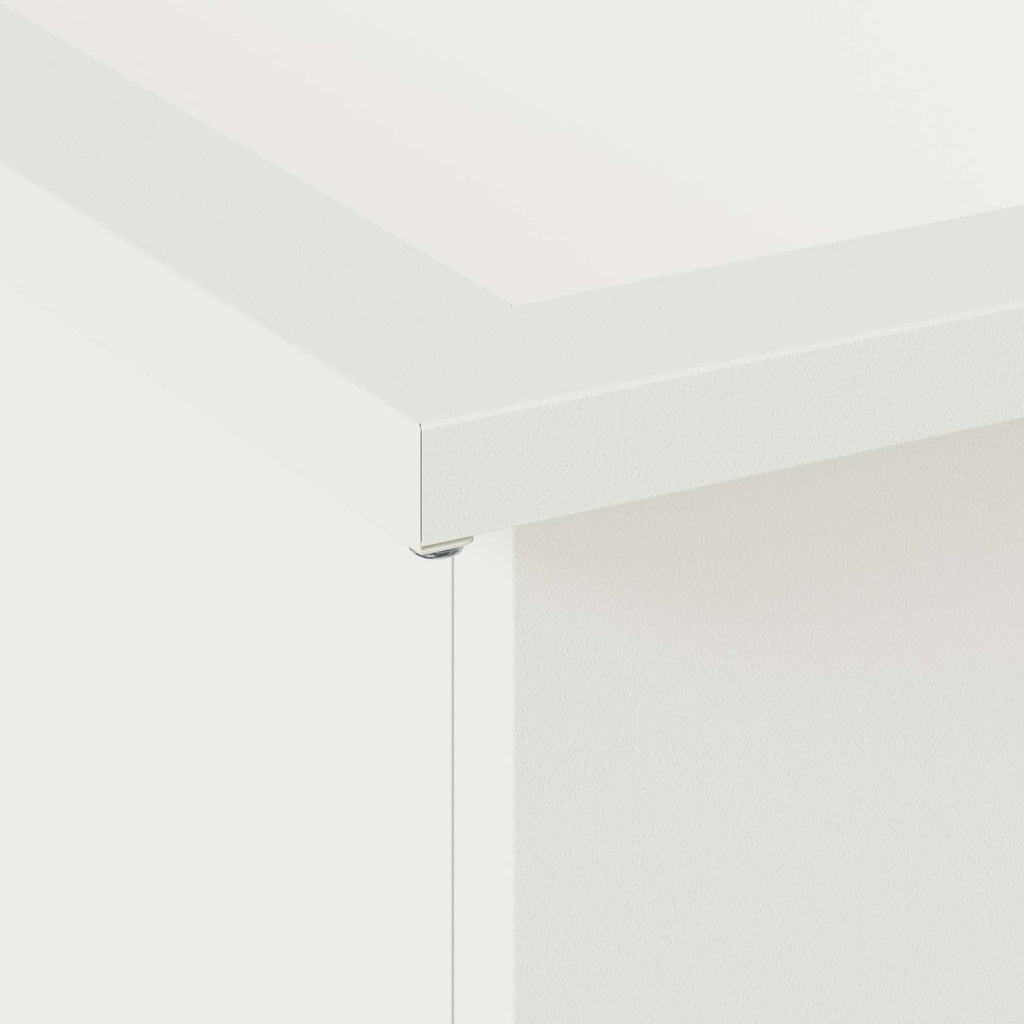 vidaXL Donica ogrodowa z oświetleniem LED Biały 40 x 80 x 40 cm Stal