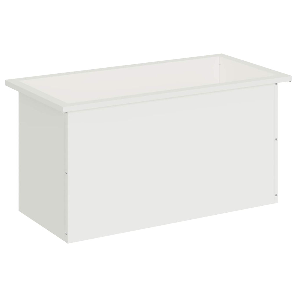 vidaXL Donica ogrodowa z oświetleniem LED Biały 40 x 80 x 40 cm Stal