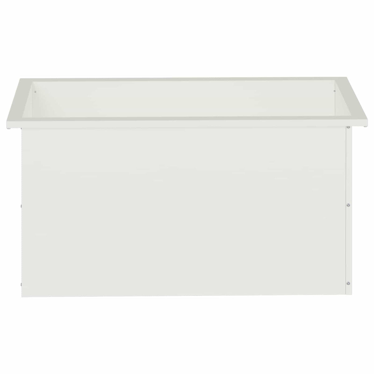 vidaXL Donica ogrodowa z oświetleniem LED Biały 40 x 80 x 40 cm Stal