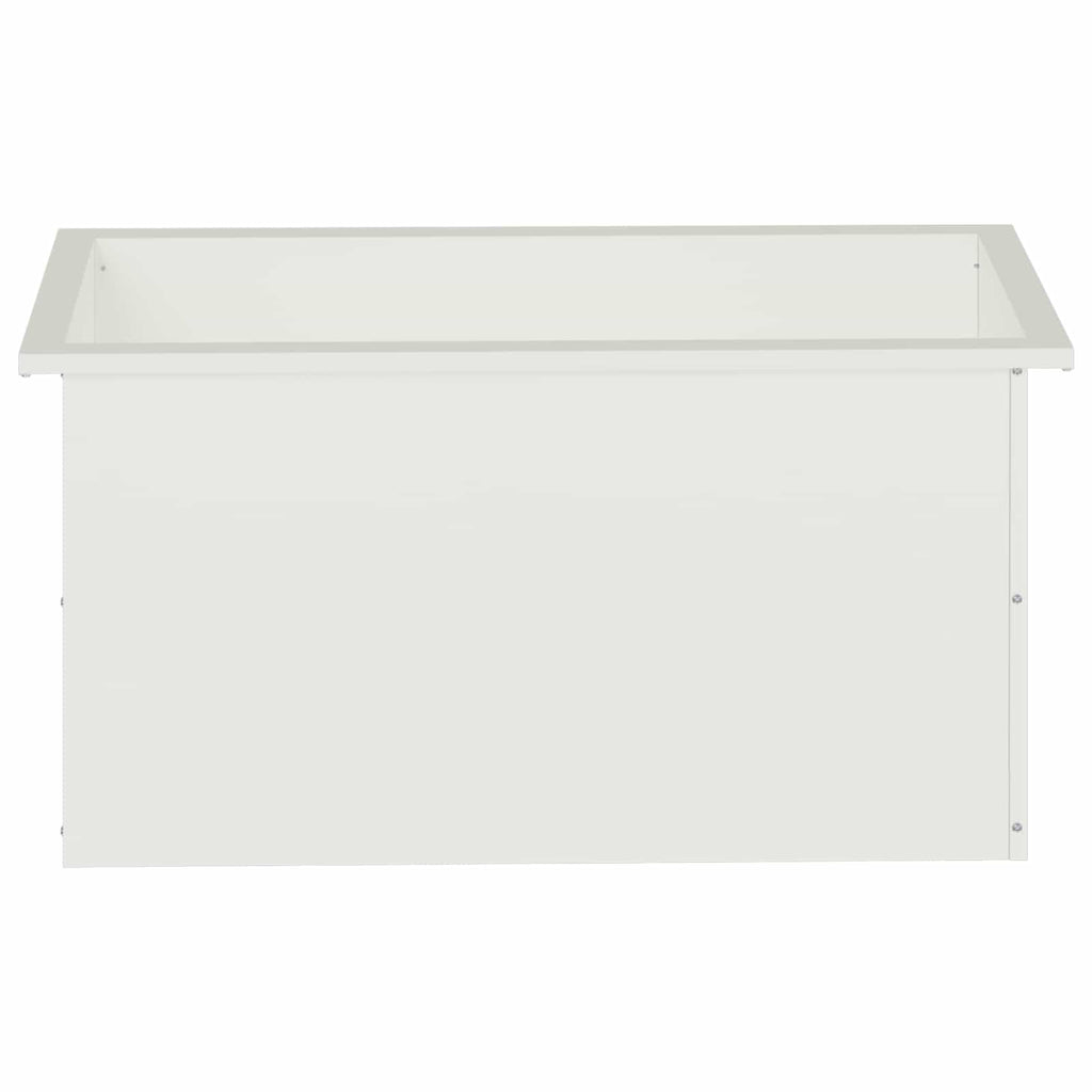 vidaXL Donica ogrodowa z oświetleniem LED 2 szt. Biały 40 x 80 x 40 cm