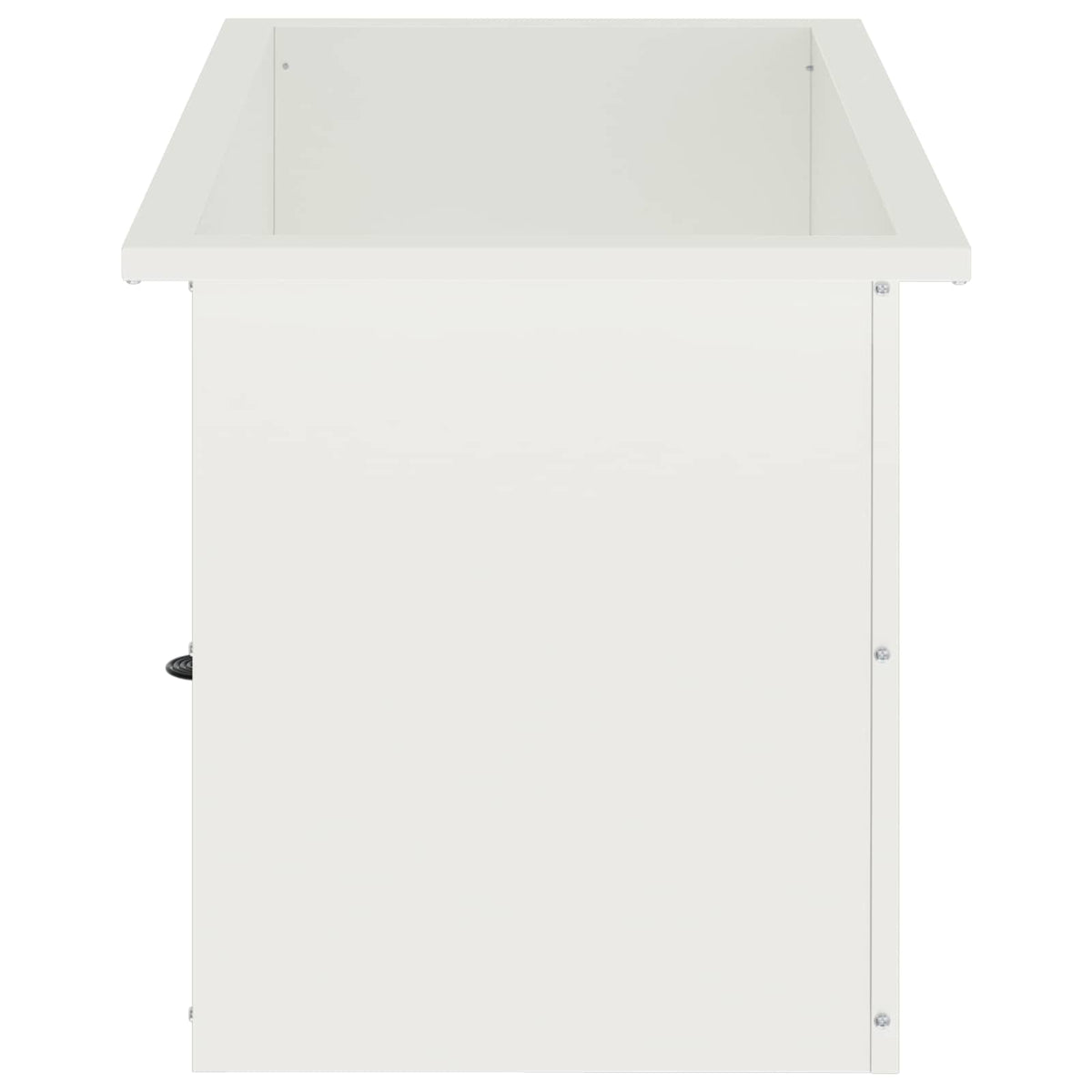 vidaXL Donica ogrodowa z oświetleniem LED 2 szt. Biały 40 x 80 x 40 cm