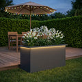 vidaXL Donica ogrodowa z oświetleniem LED Antracyt 40 x 80 x 40 cm