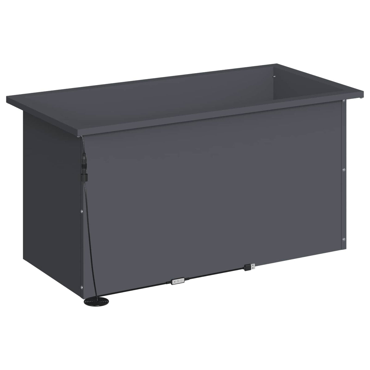 vidaXL Donica ogrodowa z oświetleniem LED Antracyt 40 x 80 x 40 cm