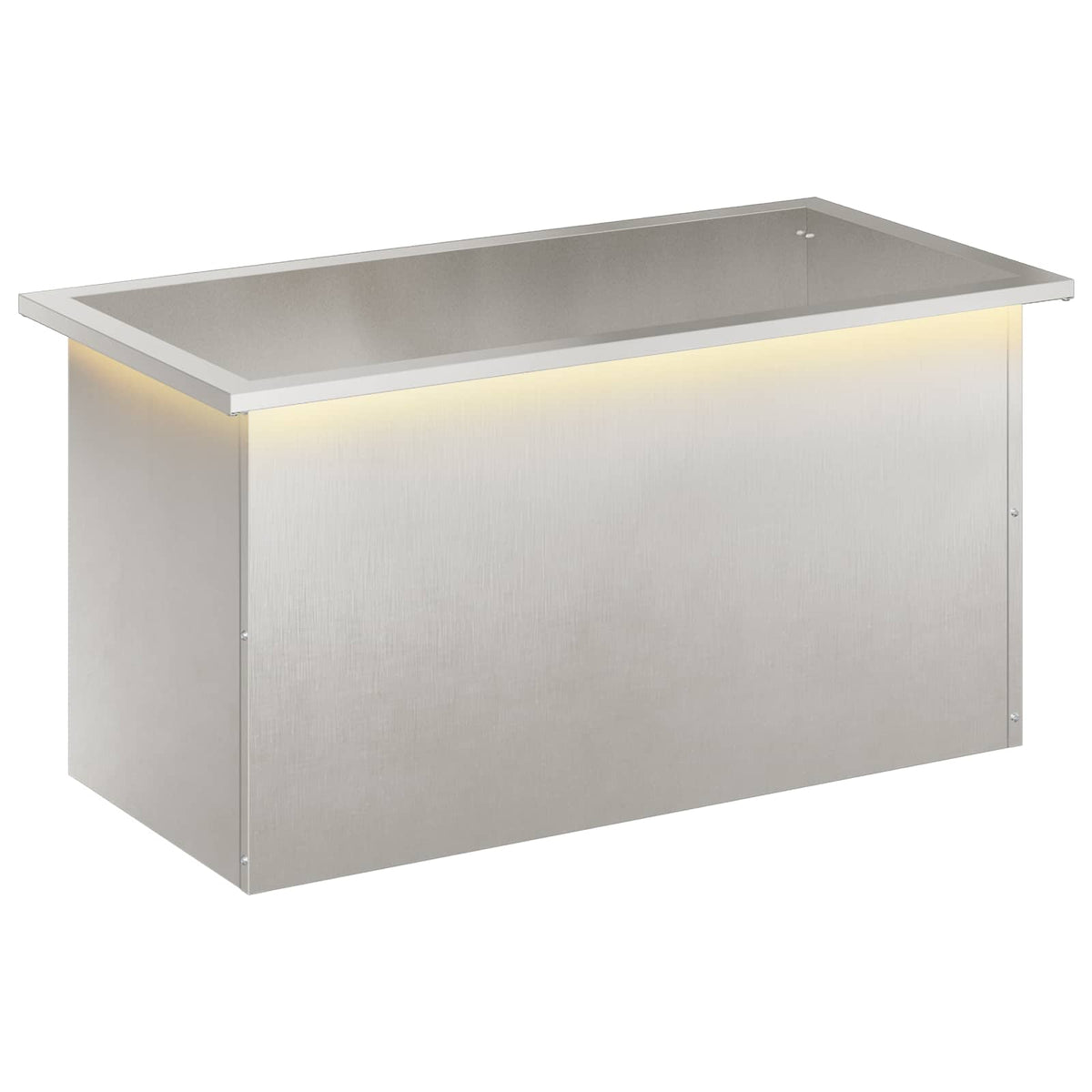 vidaXL Donica ogrodowa z oświetleniem LED srebrny 40 x 80 x 40 cm