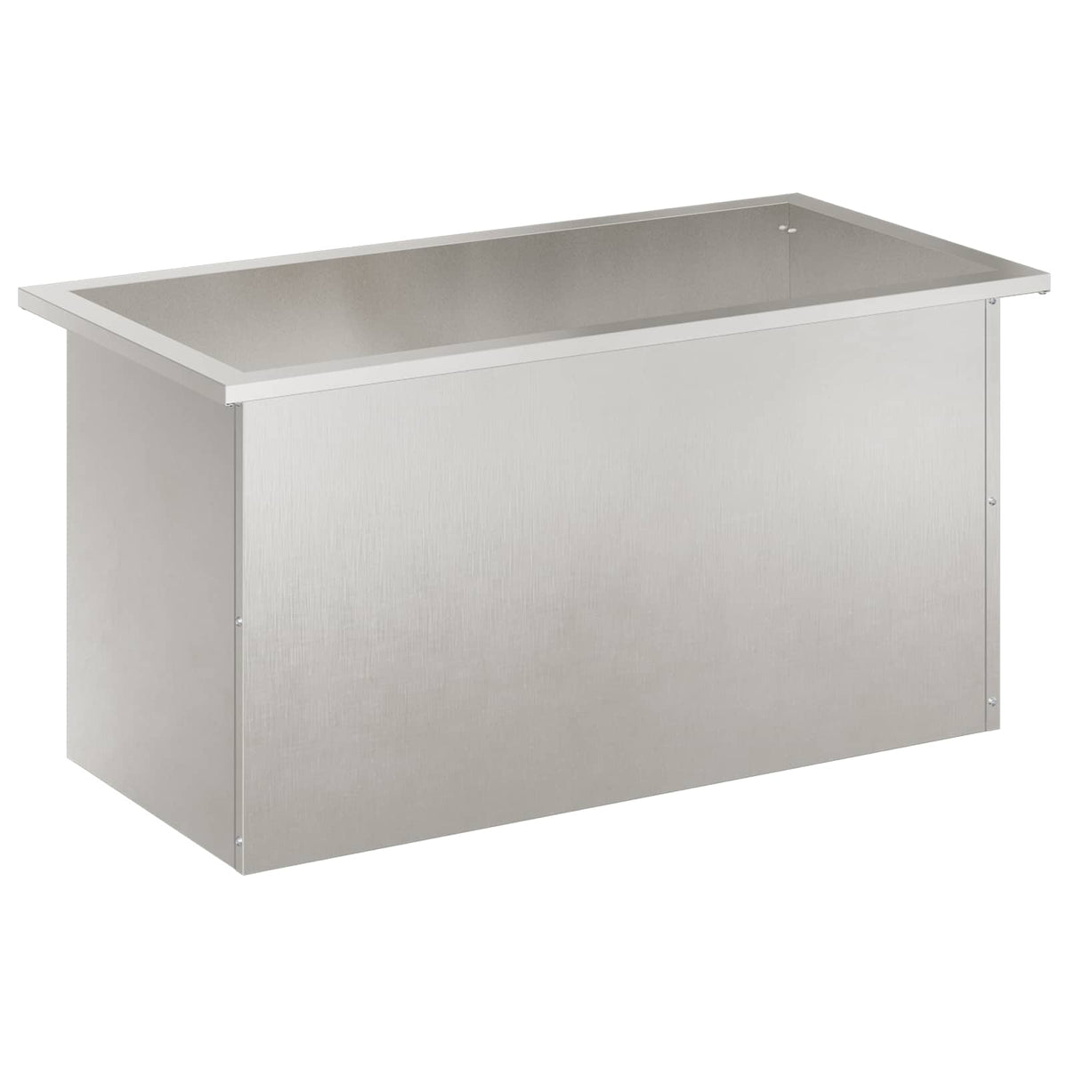 vidaXL Donica ogrodowa z oświetleniem LED srebrny 40 x 80 x 40 cm