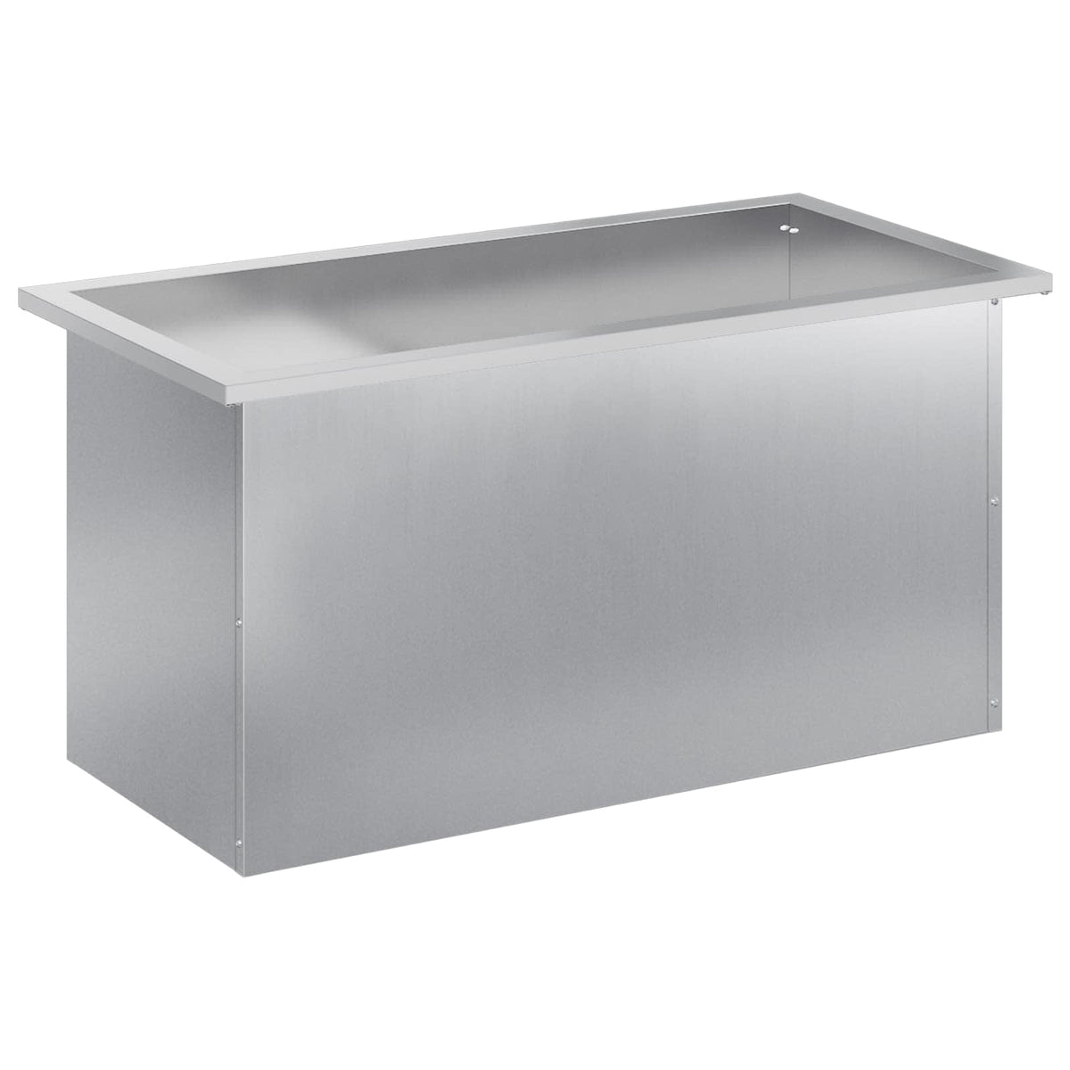 vidaXL Donica ogrodowa z oświetleniem LED srebrny 40 x 80 x 40 cm