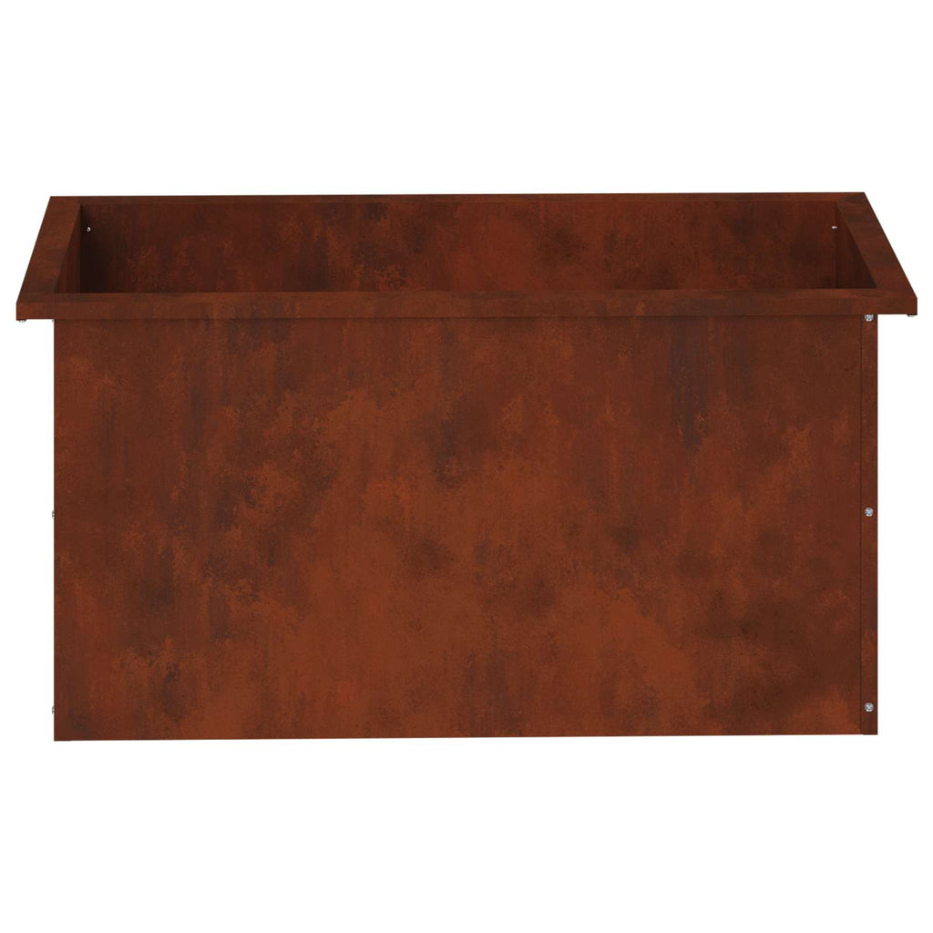 vidaXL Donica ogrodowa z oświetleniem LED Rdzawy 40 x 80 x 40 cm