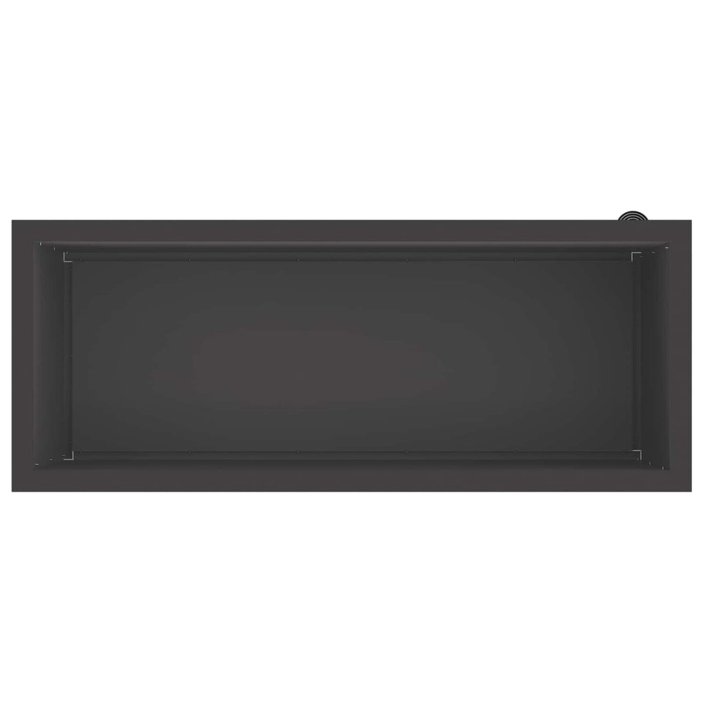 vidaXL Donica ogrodowa z oświetleniem LED Czarny 40 x 100 x 40 cm Stal