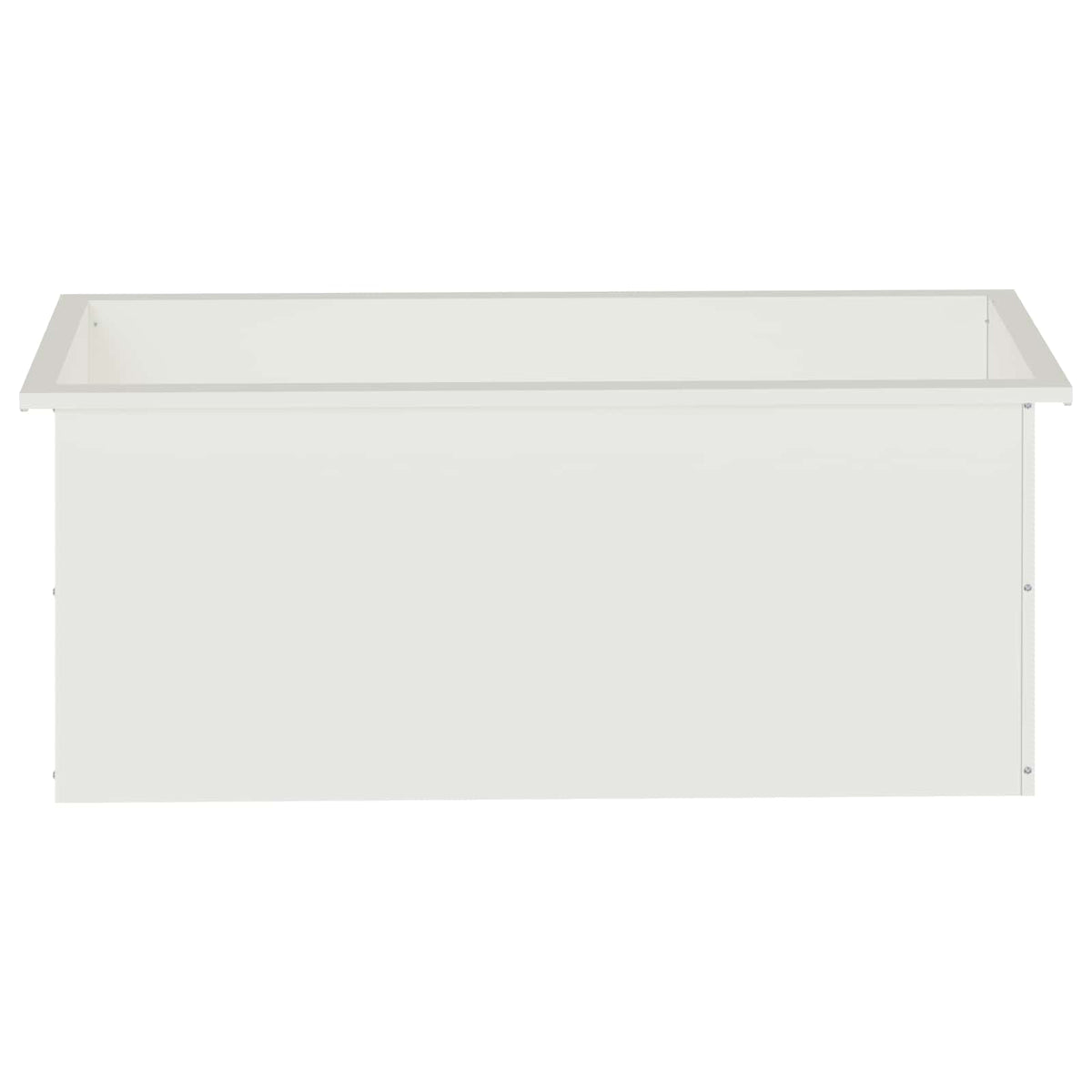 vidaXL Donica ogrodowa z oświetleniem LED Biały 40 x 100 x 40 cm Stal