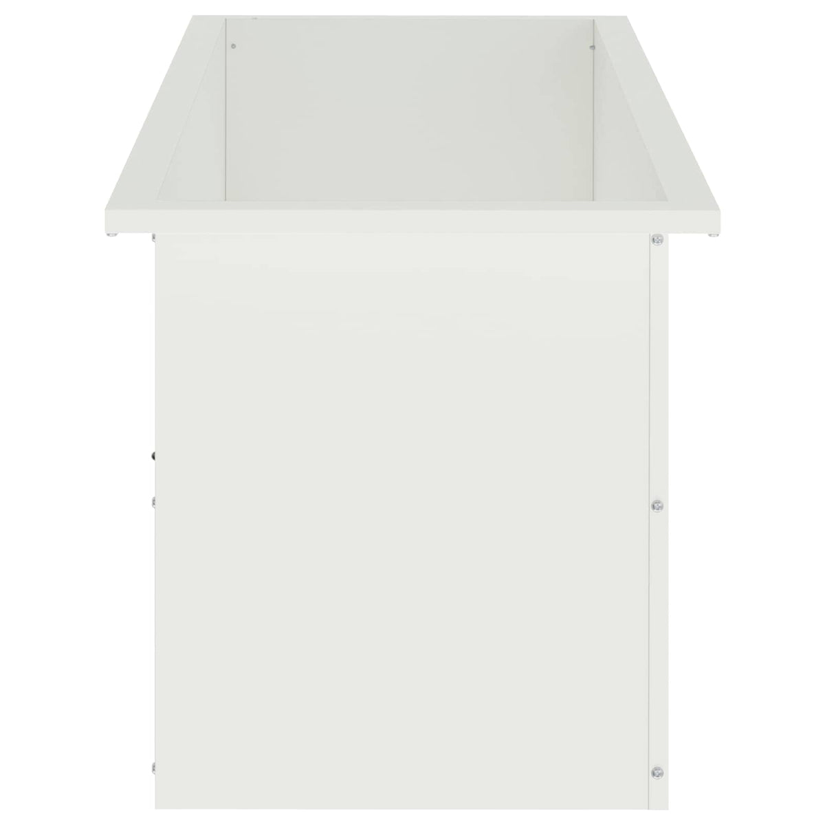vidaXL Donica ogrodowa z oświetleniem LED Biały 40 x 100 x 40 cm Stal